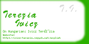 terezia ivicz business card